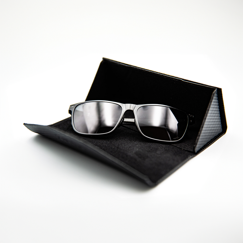 A black pair of Flyte sunglasses designed for pilots. They are non-polarised. 