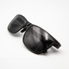 A black pair of Flyte sunglasses designed for pilots. They are non-polarised.