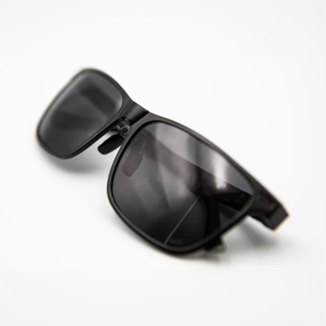 A black pair of Flyte sunglasses designed for pilots. They are non-polarised. 